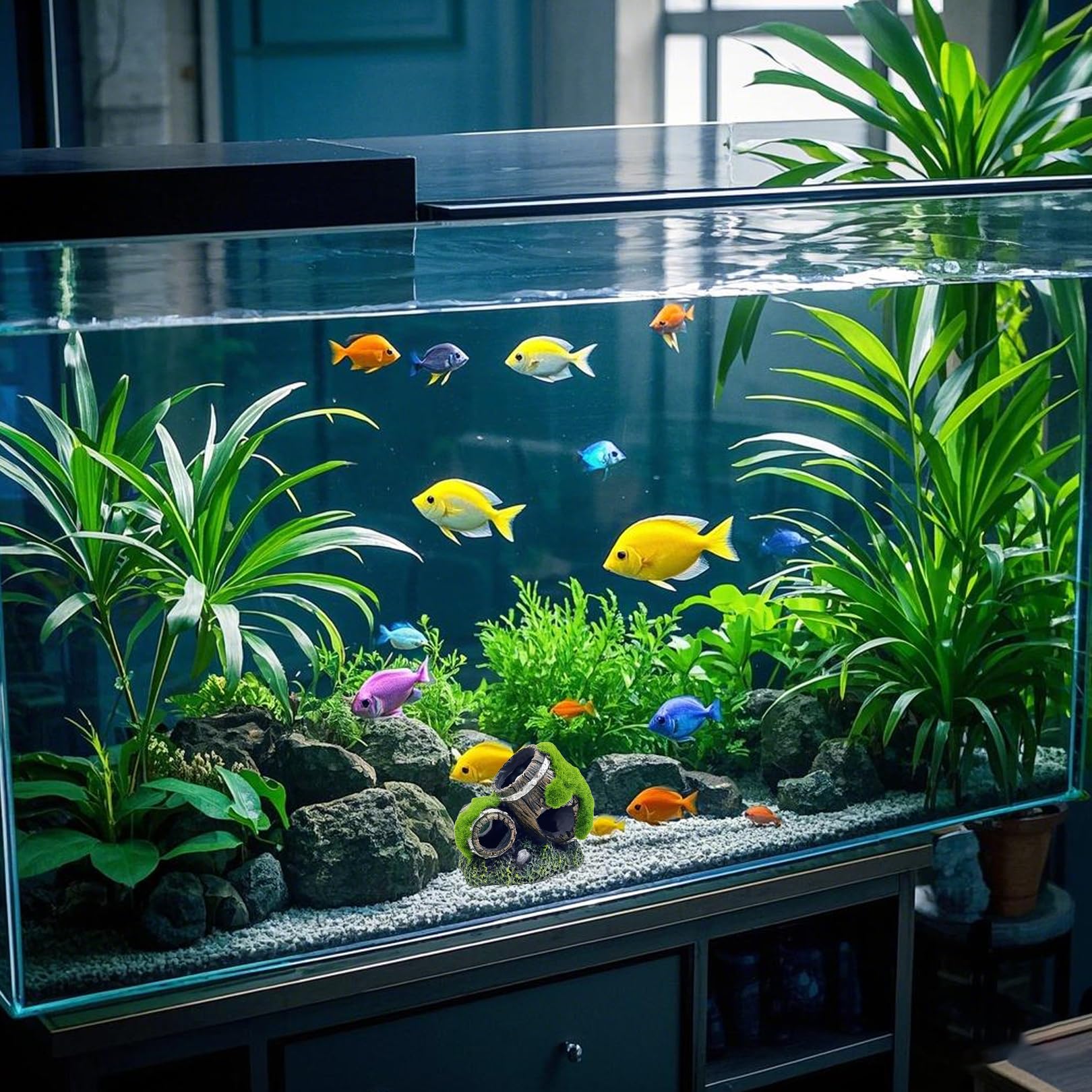 Acquario Grotta in resina per pesci e gamberetti