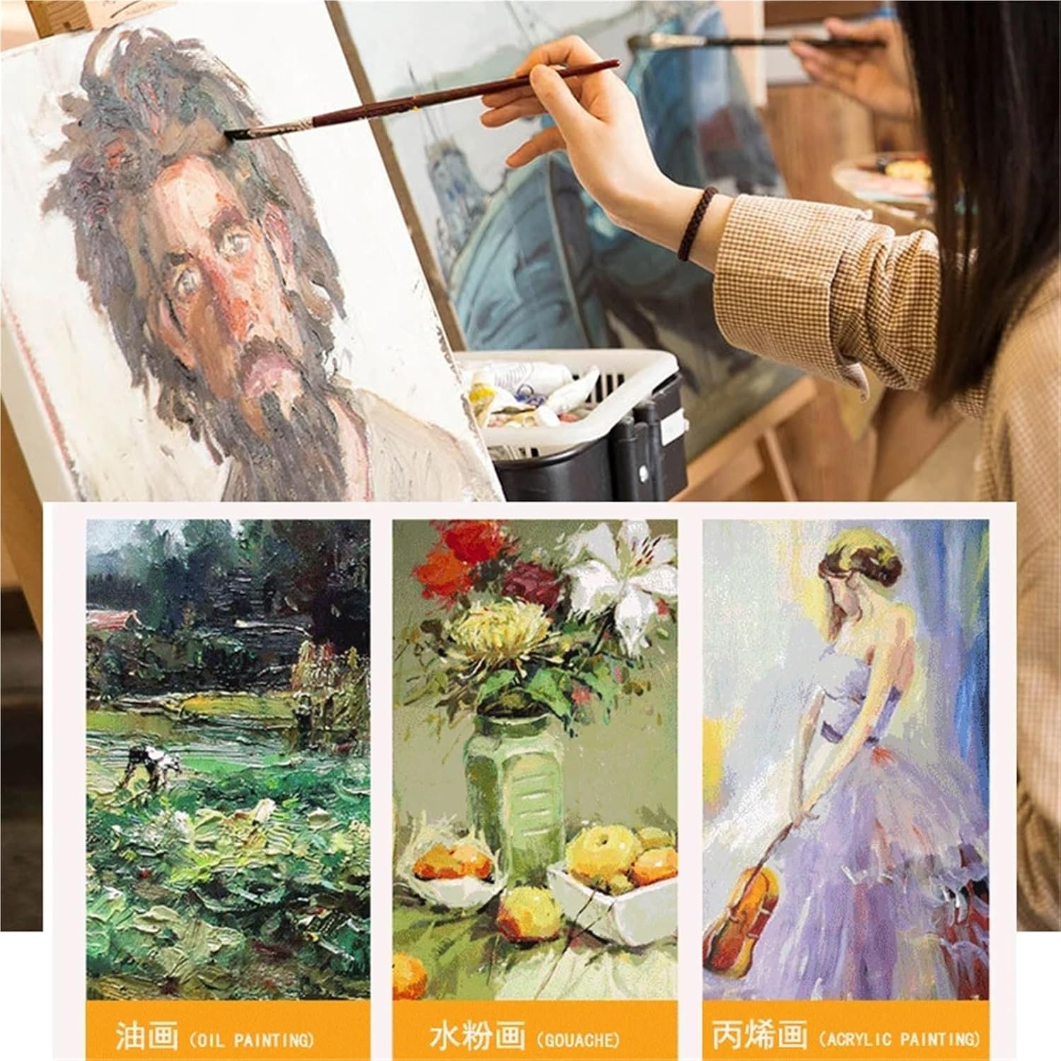 Paint Canvases Panel 20 Pcs Canvas Board, Cotton Primed White for Oil Acrylic Painting