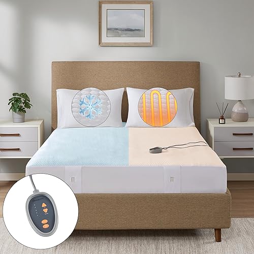 Sharper Image Cubrecolchón tamaño individual, sobrellenado, tejido de jersey ultrasuave y refrescante al tacto para cama, acogedor cubrecolchón de