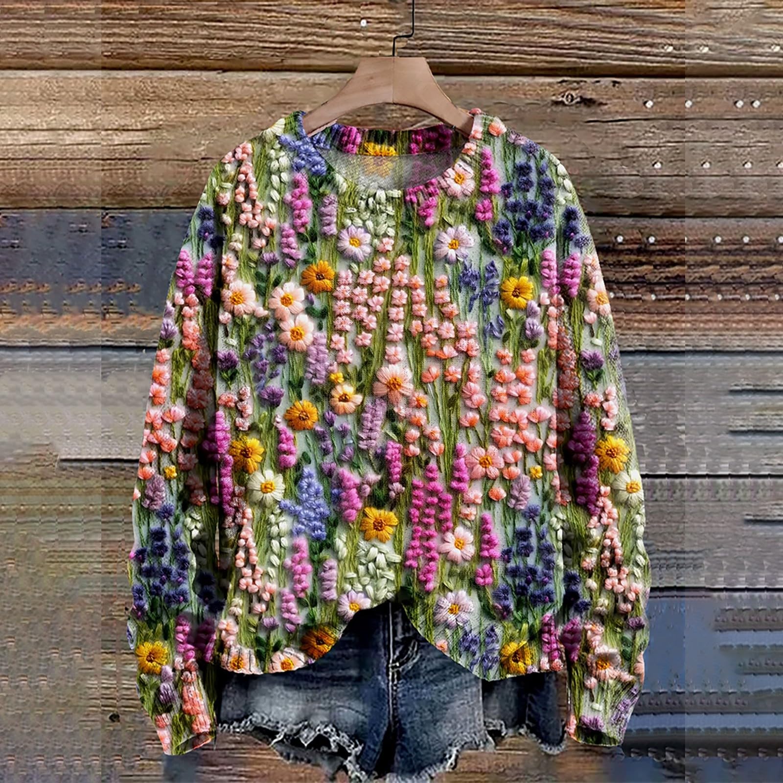 Sudadera navideña para mujer, sudadera con capucha con capucha con estampado 3D, camiseta de manga larga, cuello redondo, manga larga, sudaderas de Navidad, suéter de Navidad, sin capucha, tops