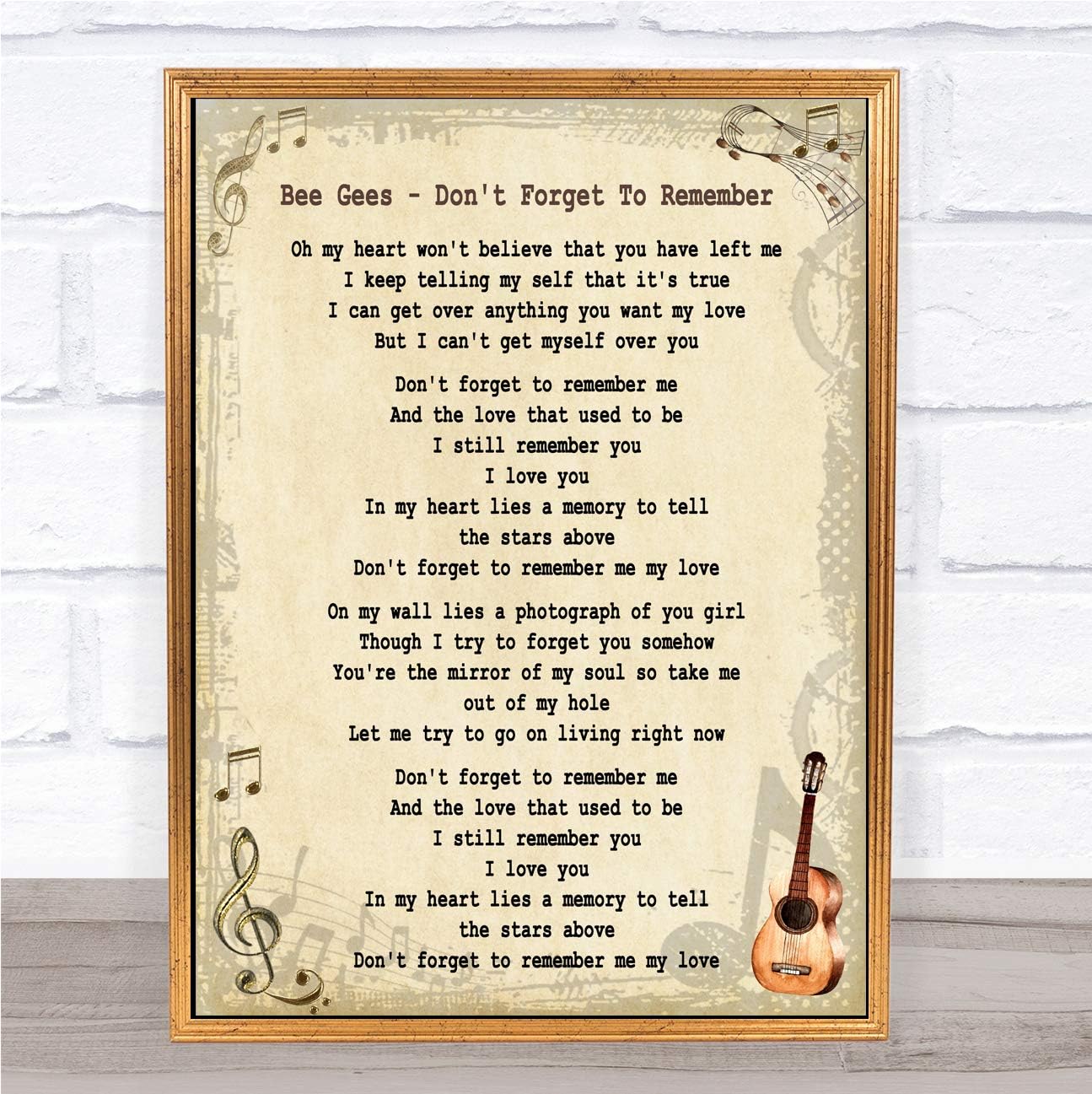 Don't to Remember Song Lyric Quote Print Office Products Don't to Remember Song Lyric Quote Print Office Products