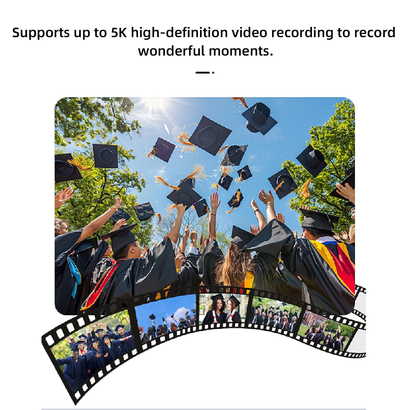 Bewinner Fotocamera Digitale 5K per Video Fotografici, Videocamere Wi-Fi da 75 MP per Vlogging su YouTube, Videocamere con Messa a Fuoco Automatica UHD, Schermo Orientabile a 180° da 3