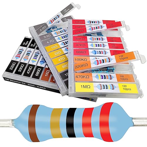 EEEEE 1W 30 Valores 300pcs Compartimiento Individual 1 Ohm-1M Ohm con 1% Resistencia de PelĂcula de Metal Kit Surtido y ElĂ©ctrica Industrial Surtido EEEEE 1W 30 Valores 300pcs Compartimiento Individual 1 Ohm-1M Ohm con 1% Resistencia de PelĂcula de Metal Kit Surtido y ElĂ©ctrica Industrial Surtido