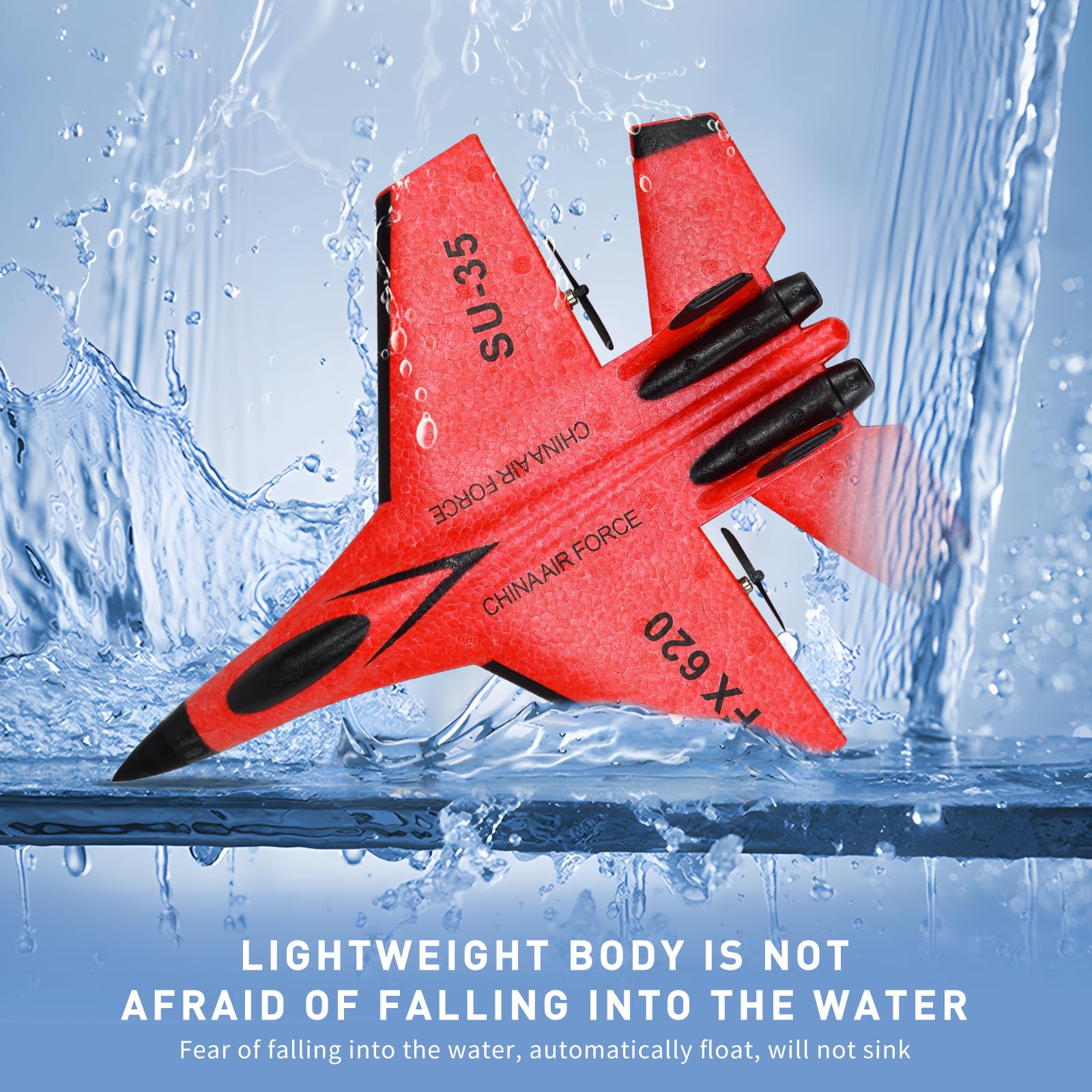 Aliante Rc FTJKGH 2CH Aereo Telecomandato, SU35 Aereo RC, Con