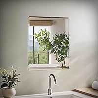 Vista 1 de Gatco espejo oval sin armazón para empotrar, Transparente, 1803