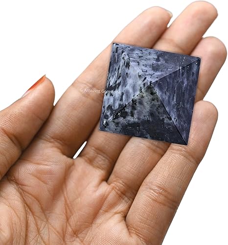 Miniatura 151 de Amazing Gemstone White Agate Snow Quartz Pyramid Crystal Healing Stones - 1" Great Pyramid Figurine of Natural Stone Pyramid for Meditation, Reiki