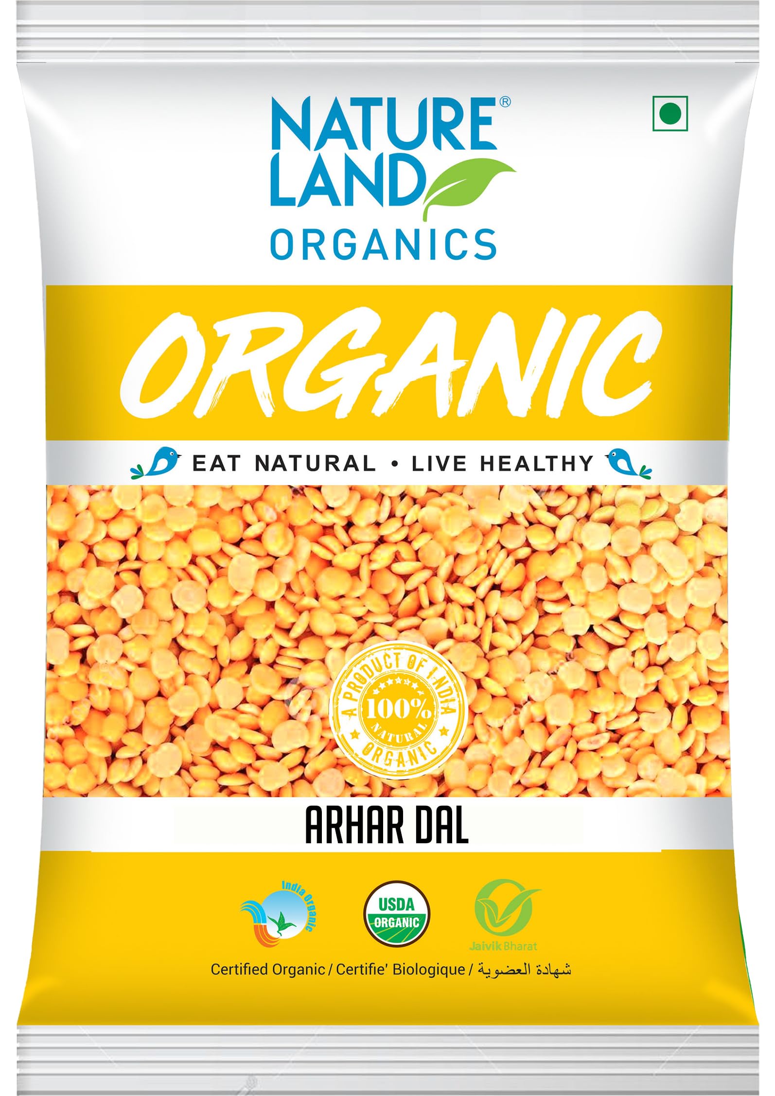 Natureland Organics Arhar/Toor Dal 500 Gm - Organic Healthy Pulses (B07W74M26L) Amazon Price History, Amazon Price Tracker