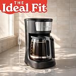 Gourmia 12-Cup One-Touch Drip Coffee Maker – Auto Keep Warm, Pause & Serve, EZ-View Water Window, Stainless Steel Design – Home & Office Electric Coffee Machine