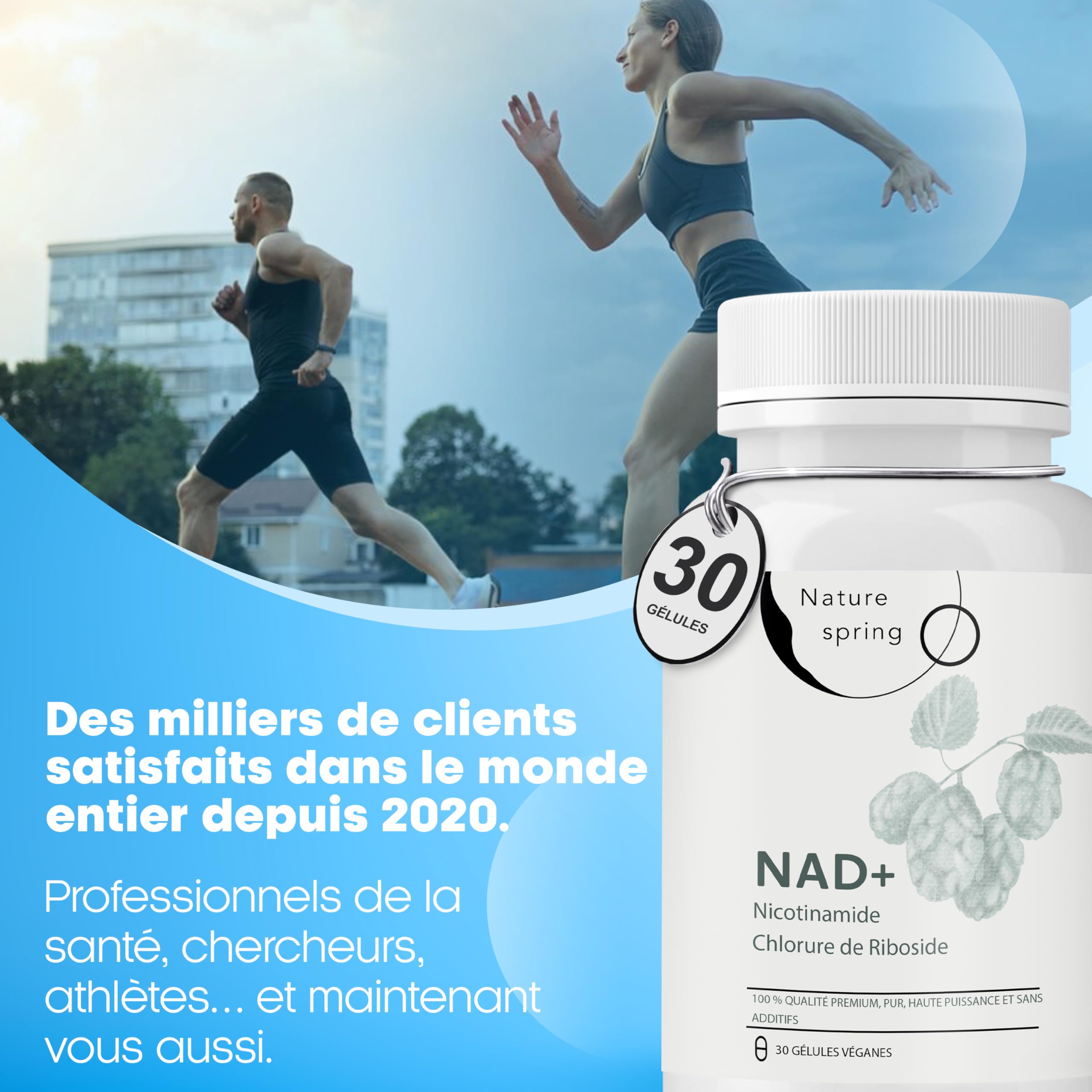 Nicotinamide Riboside NAD+ Capsules 300 mg for firm and young skin - + 1 month treatment - for anti-aging, skin & energy - vegan