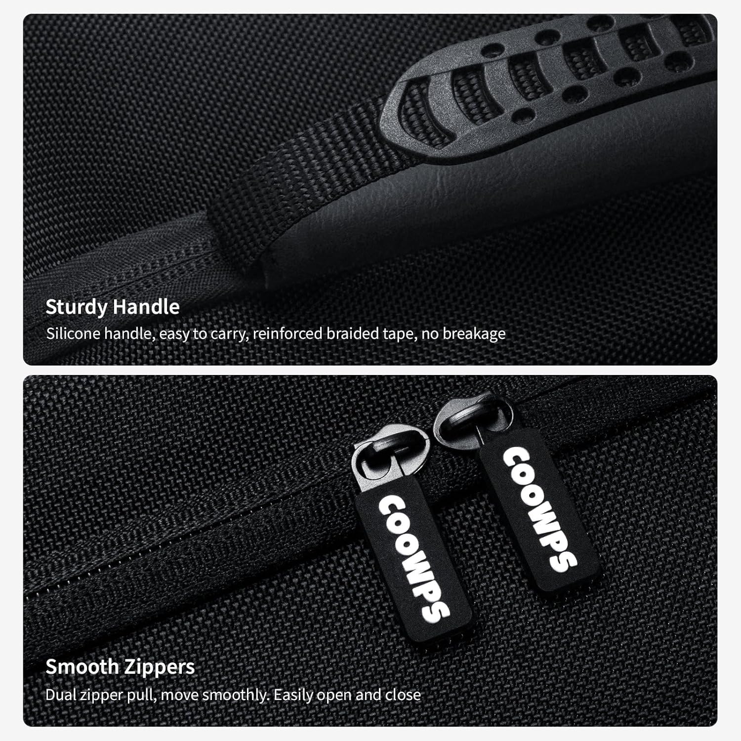 Carrying Storage Case for Nintendo Switch OLED Model 2021/Switch 2017, Lightweight Portable Hard Shell Switch Case Travel Bag fits Switch Pro Controller Accessories, Black - Image 3