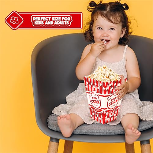 Miniatura 7 de Poppy's Cajas grandes para palomitas de maíz, paquete de 20 cubos de palomitas de maíz de grado concesión de 46 onzas, accesorios para máquinas de