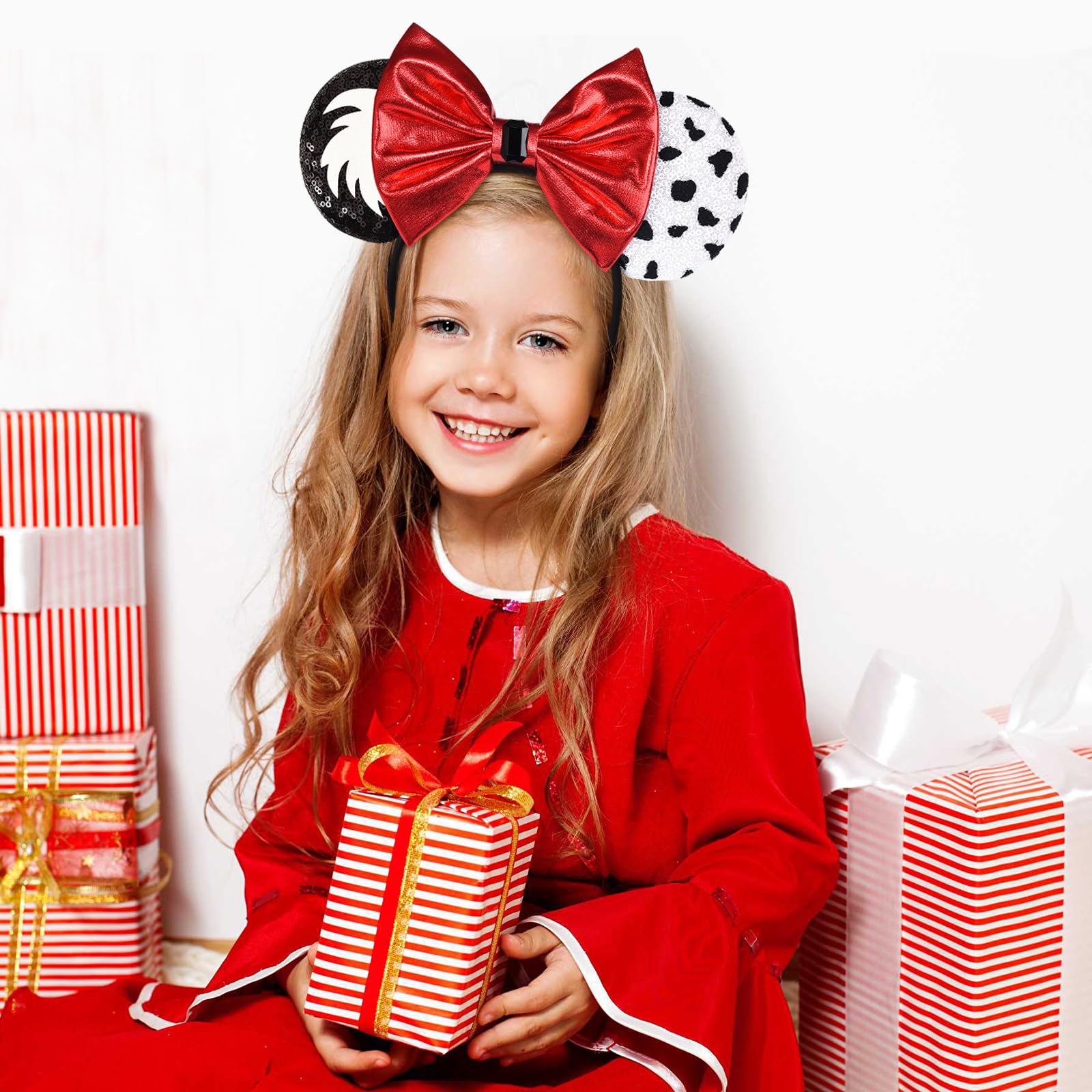 Amazon.com: Seamoy Sequin Mouse Ears, Cruella Mice Ears  display picture 2