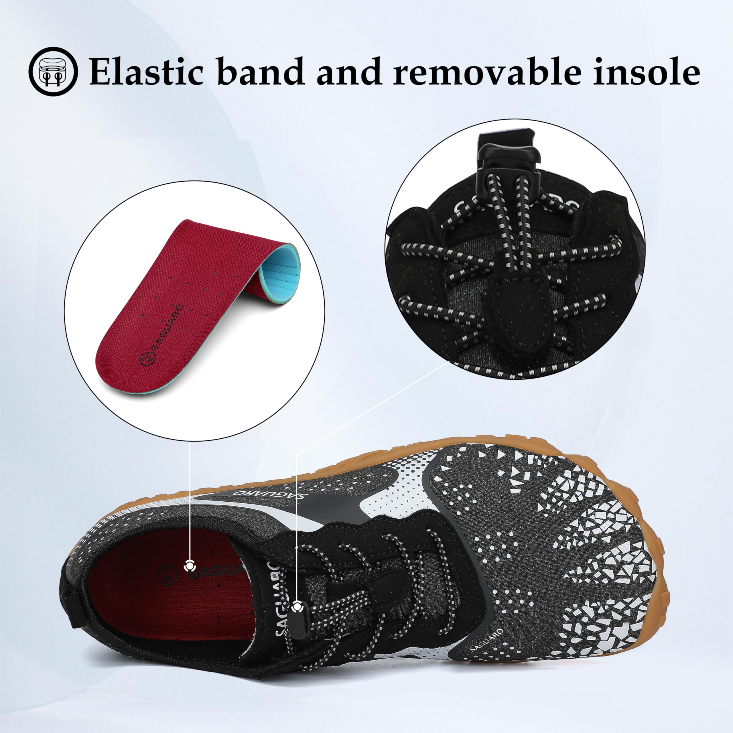SAGUARO Scarpe Barefoot Minimaliste Uomo Scarpe da Trail Trekking Scarpette da Scoglio