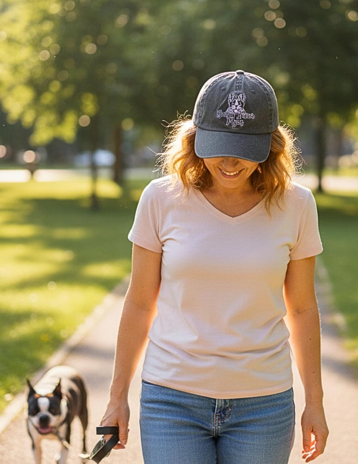 InnoBeta Boston Terrier Gifts for Women, Best Boston Terrier Mom Hat Gifts for Christmas, Birthday, Adjustable Embroidered Baseball Cap - Image 5