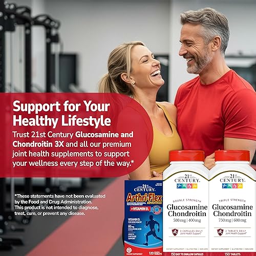 Miniatura 7 de 21st Century Glucosamina Condroitina 750/600mg - Triple Fuerza, Tabletas, 150 unidades