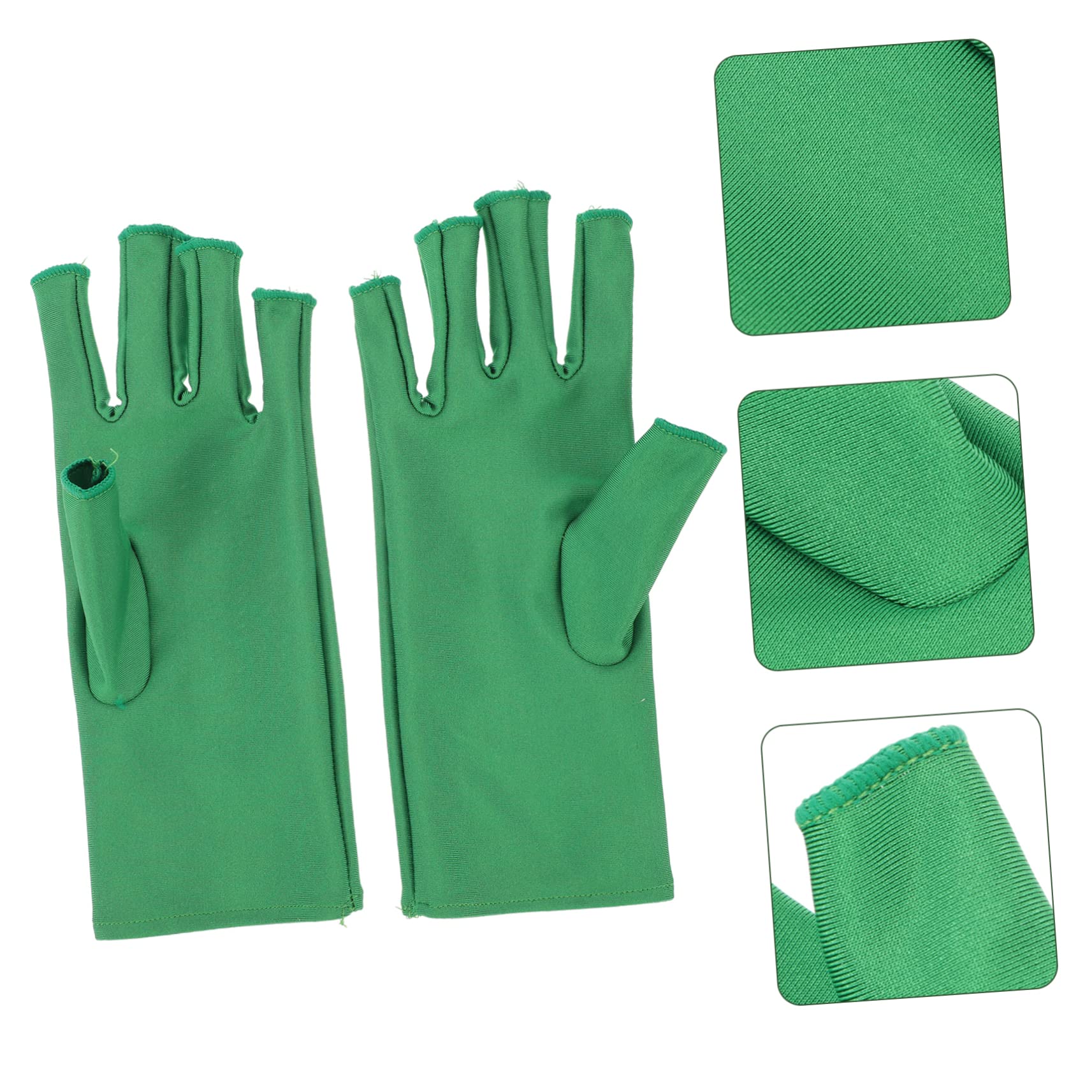 NULYLU Fingerless Work Gloves Uv Protection Warm Manicure Gloves for Gel Nails