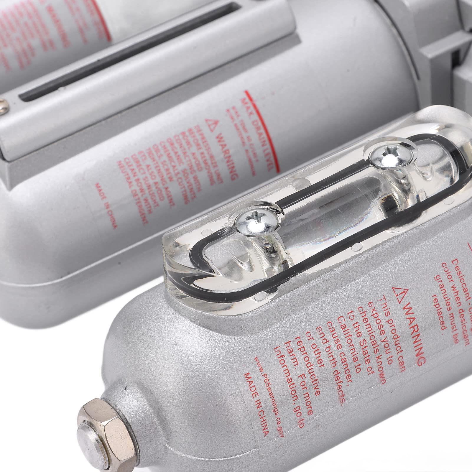 di Asciugatura Dell'aria a 3 Stadi Filtro Antiparticolato per Aria Compressa Industriale in Lega di Alluminio Resistente Essiccatore per Compressore(Scarico automatico NPT da 1/2 pollice)