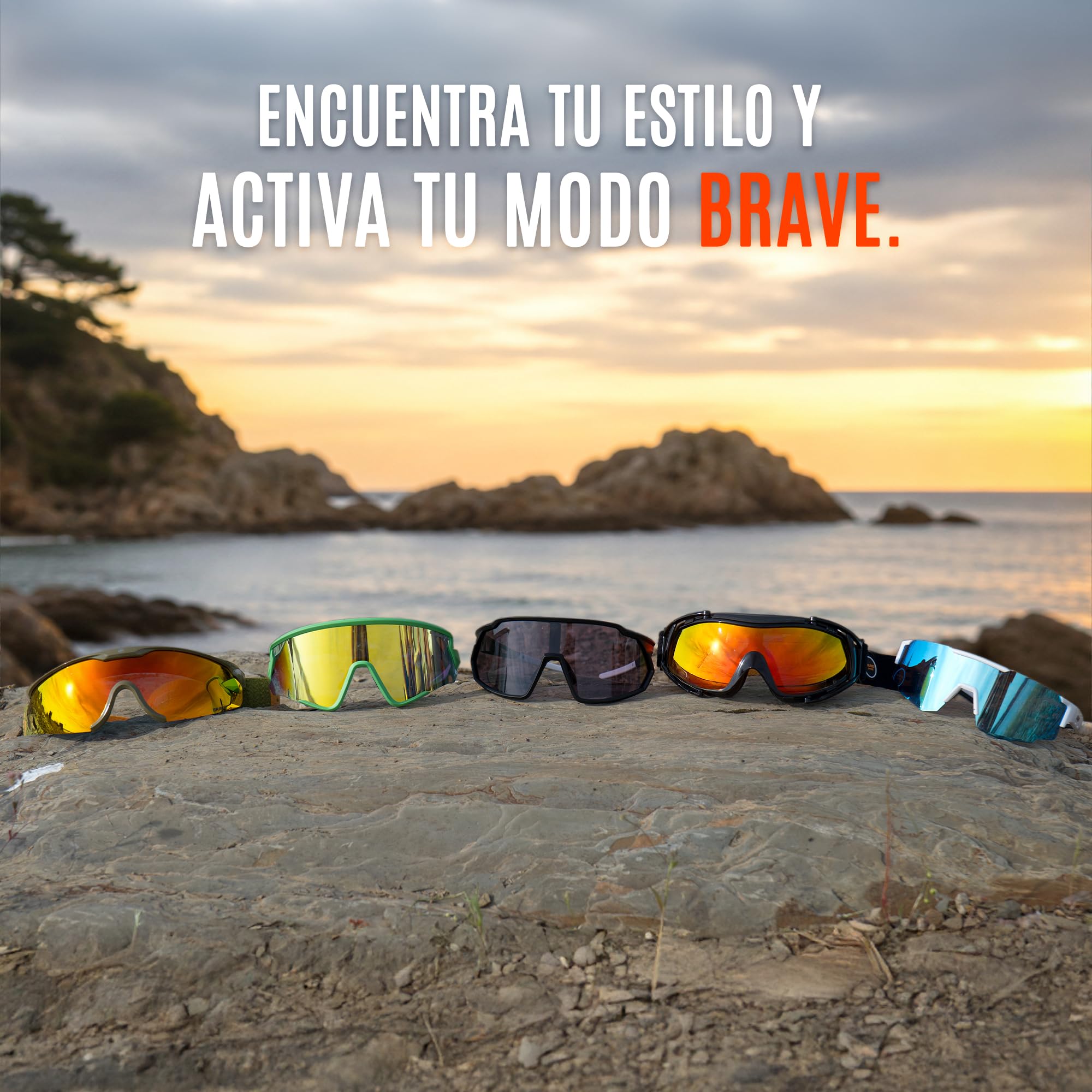BRAVE PULSE – Gafas Deportivas Fotocromáticas y Polarizadas UV400 para Running, Trail Running y Ciclismo – 36 g Ultraligeras con Lente Intercambiable – Montura TR90 – Certificación CE