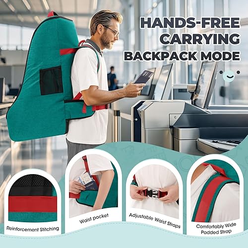 Miniatura 4 de RAINSMORE Bolsa acolchada de viaje para asiento de automóvil para avión, mochila de asiento de automóvil resistente para viajes aéreos, bolsas para