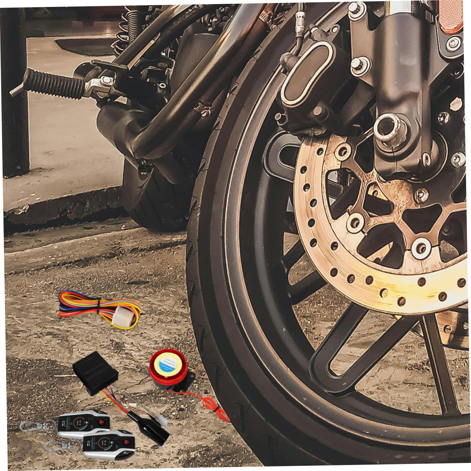 GARVALON Kit Antifurto per Moto con Avvio Remoto e Localizzatore Veicolo, Dispositivo di Sicurezza in Plastica con Telecomando, per Protezione Motociclistica