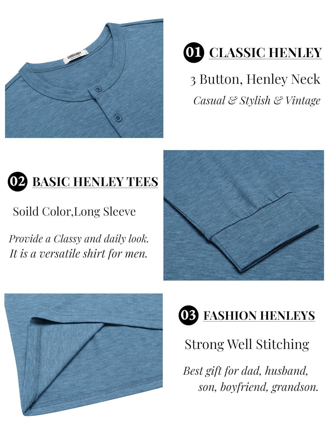 COOFANDY Camiseta masculina Henley manga longa casual leve pulôver camisetas macias elásticas básicas tops outono em promoção! Veja a oferta e mais achadinhos de Camisetas 5 Hoje é o melhor dia para comprar COOFANDY Camiseta masculina Henley manga longa casual leve pulôver camisetas macias elásticas básicas tops outono com aquele preço maroto! Promoção! Aproveite a oferta! 5