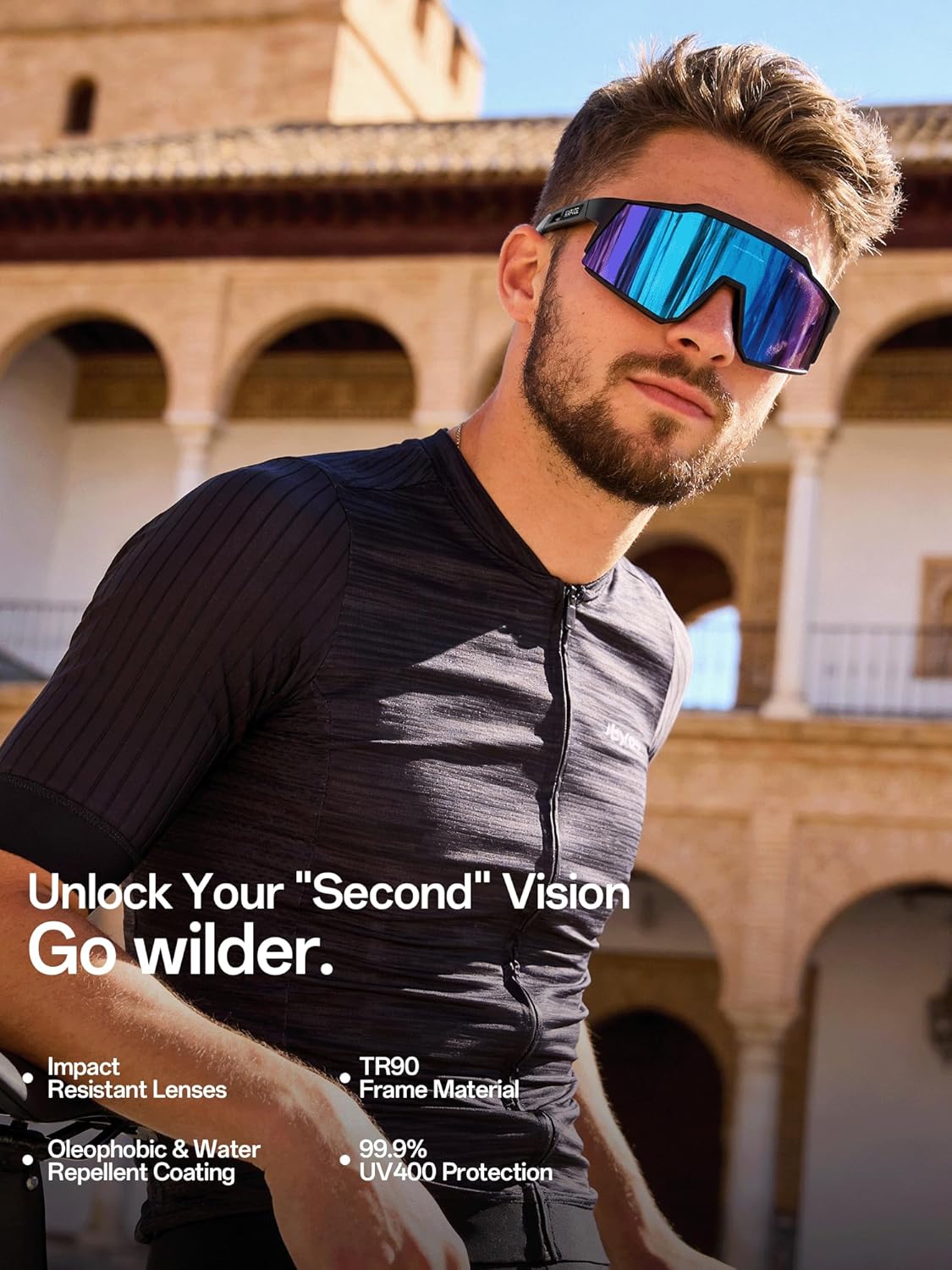 KAPVOE Polarized Glasses With 1 Lens Or 4 Lens UV Protection for Women Men Cycling Sunglasses Tr90 Frame Sports Bike K9022 - Image 3