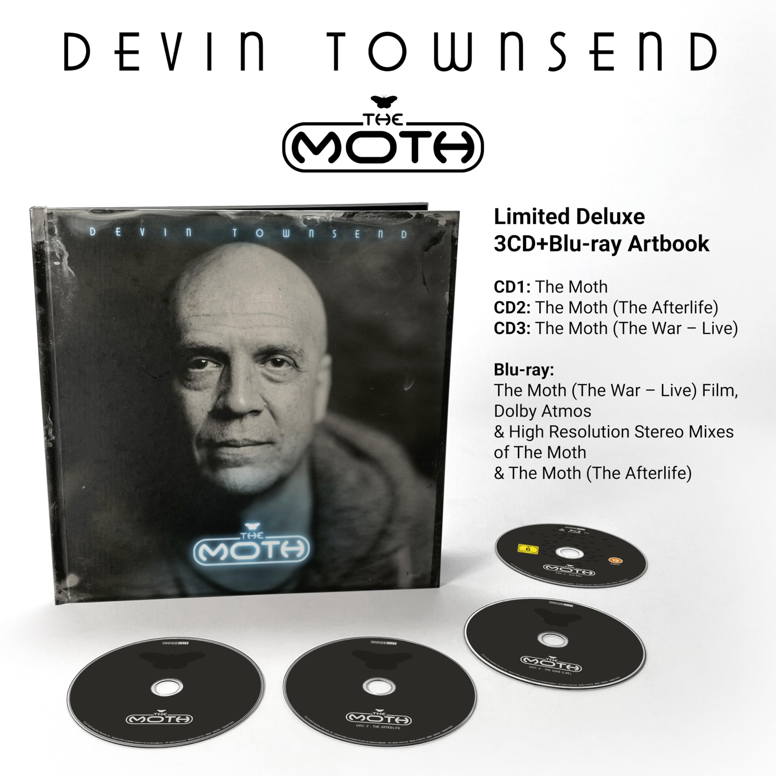 Townsend Devin The Moth 3CD + Blu-ray With 38-Page Booklet Artbook Ltd. Ed.