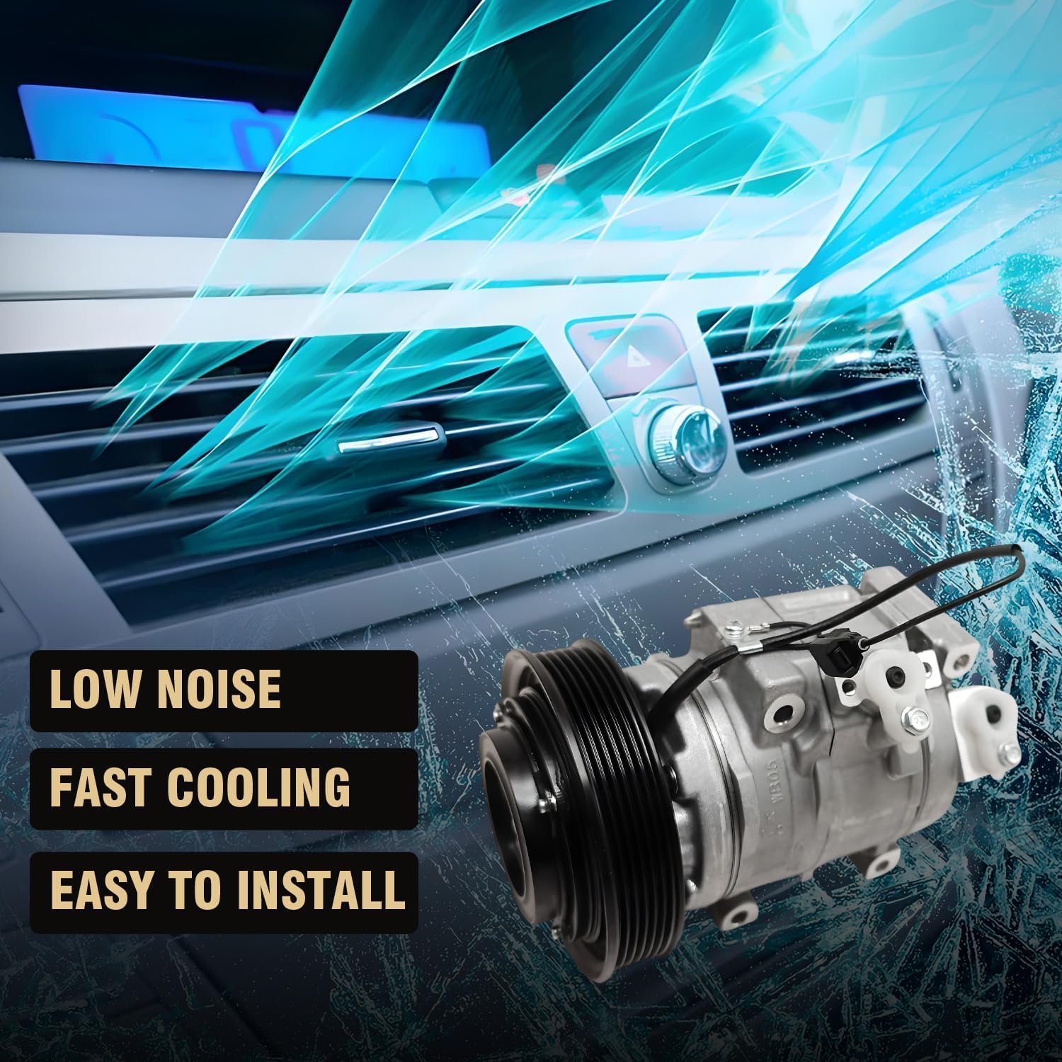 Air Conditioner AC Compressor Fit for for Honda Accord 2008-2012 3.5L, TSX 2010-2014, TL 2009-2014, RDX 2013-2015, Crosstour 2012-2015 3.5L, CO 29030C,158335, 157335