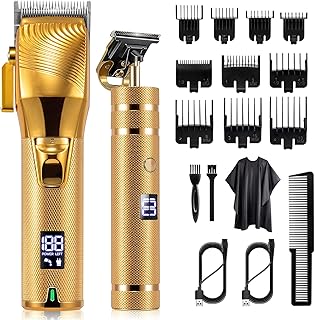Hair Clippers for Men, Professional Hair Trimmer Set Cordless Barber Clippers Beard Trimmer Hair Cutting Kit Rechargeable ...