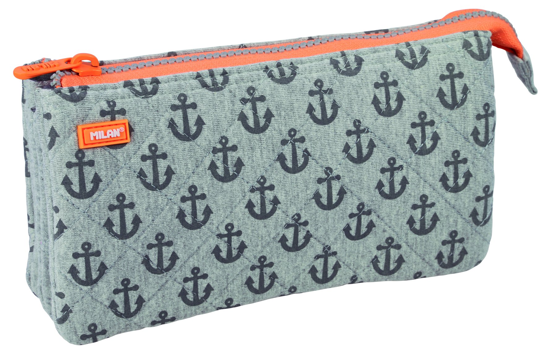 Milan Anchors Estuches, 22 cm, Gris/Naranja