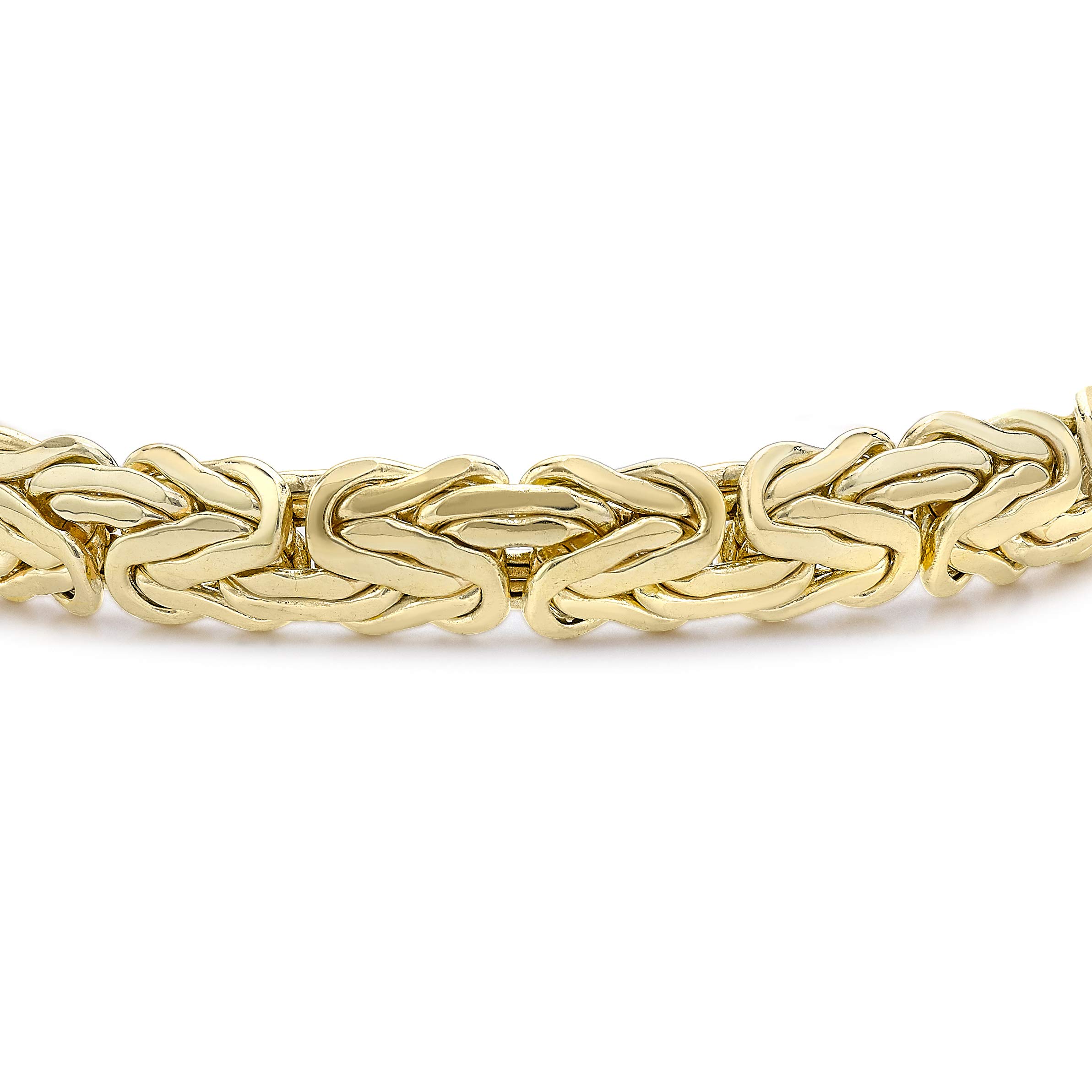 CARISSIMA Frauen 9ct Gelb Gold Gewölbtes Byzantinisches Kette Armband - 19cm/7.5"