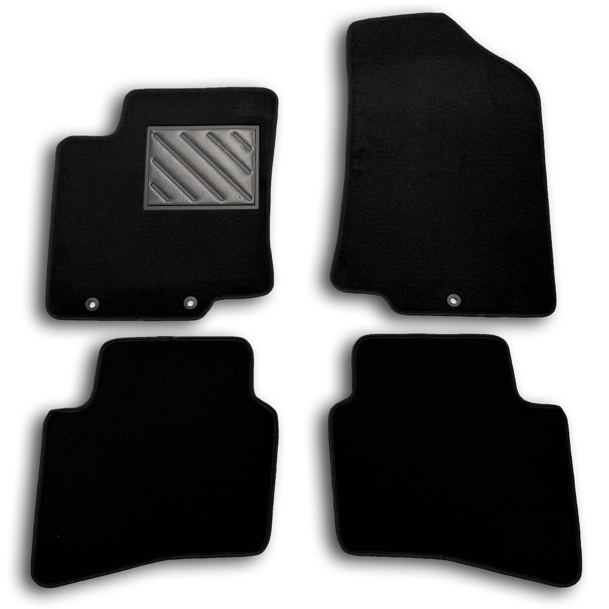 MTC Automotive Floor mats for Kia Rio III (UB) 08.2011>01.2017 on size, non-slip, reinforced rubber heel pad and fixing buttons