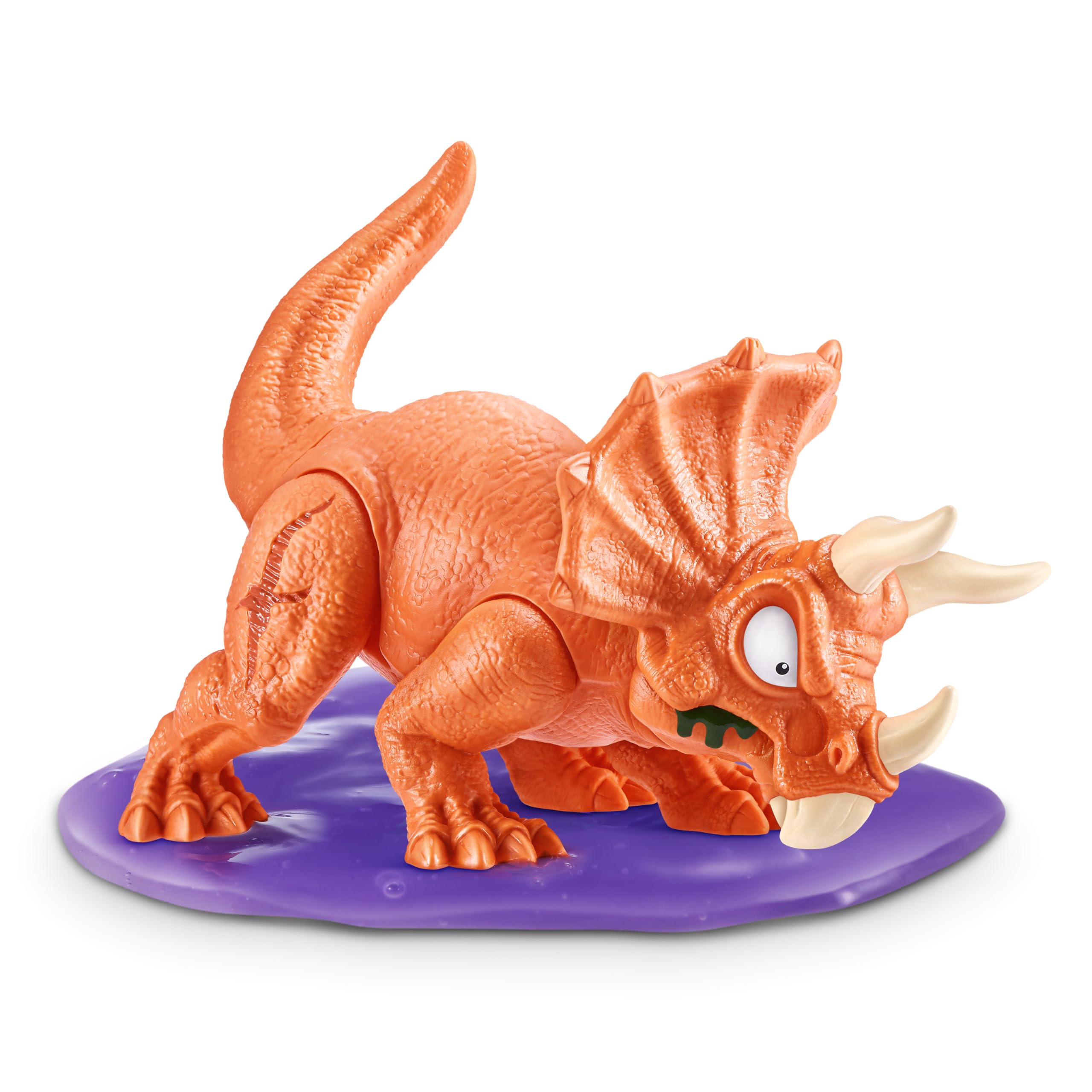Smashers Dino vs Aliens Medium de ZURU, Huevo de Juguete aplastable para niños (Triceratops)