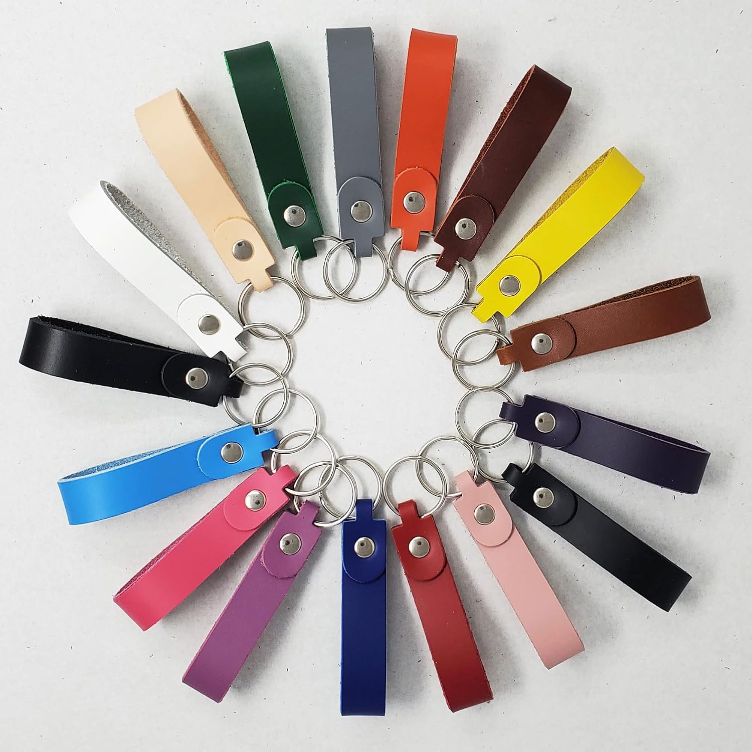 10 Pack leather Keyrings Blank-Laser Engraving, Hot foil stamping, Decorating Ready-Business Promotion, Events, Fundraising