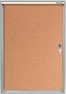 Franken FSKA1 X-tra - Vitrina para 1 documentos A4 (puertas correderas, 28 x 37 x 3,5 cm), color marrón