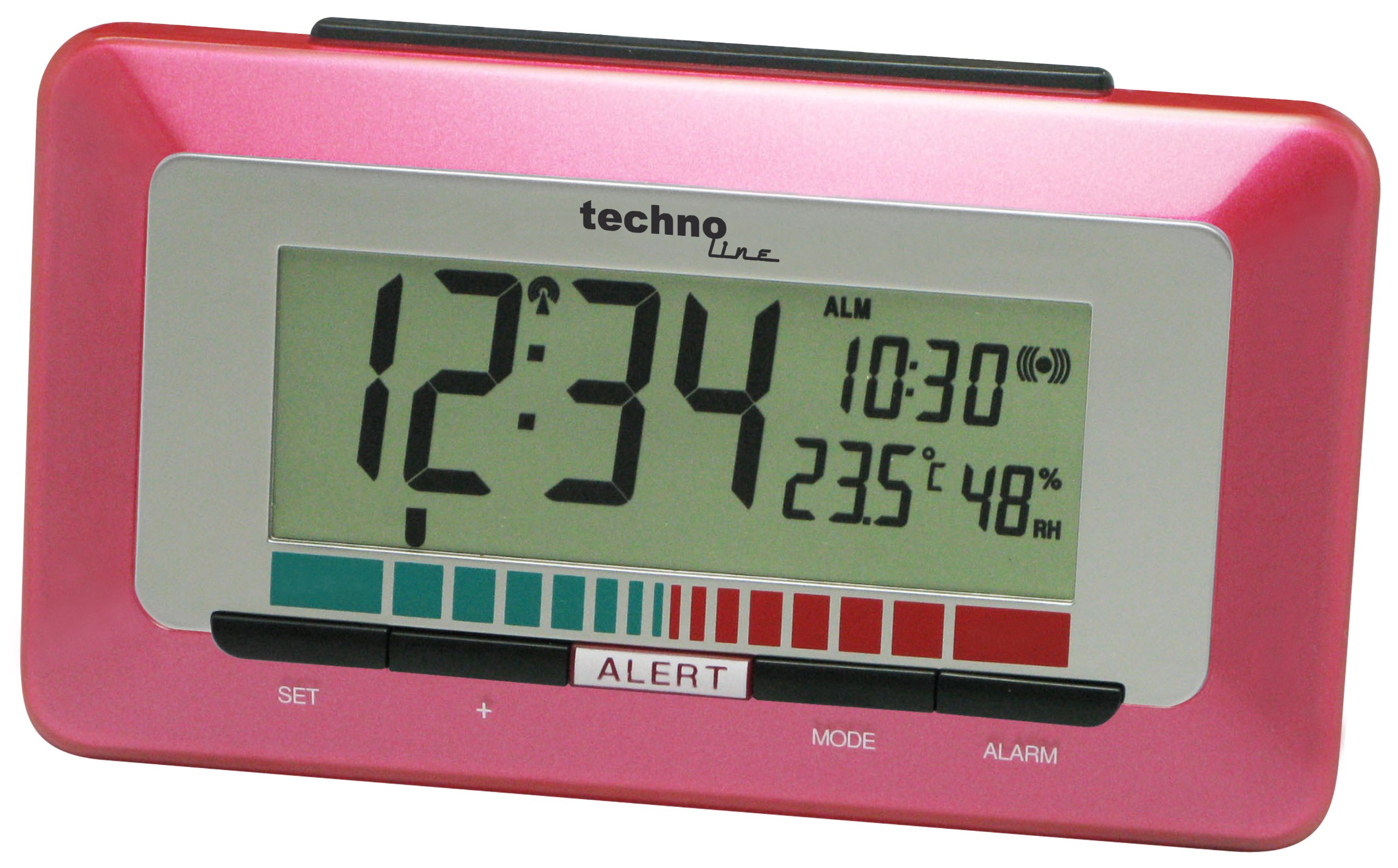 Technoline WL 1000 Luftgüte-Monitor mit Luftgütealarm, rot/metallic