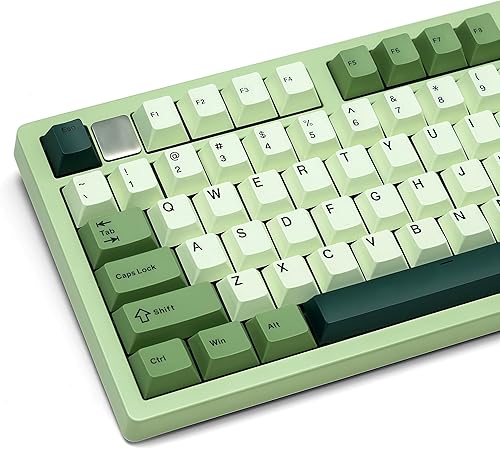 Miniatura 9 de dagaladoo Teclas de 132 teclas moradas degradadas mejoradas, juego completo de teclas de doble disparo PBT de perfil de cerezo, teclas de teclado