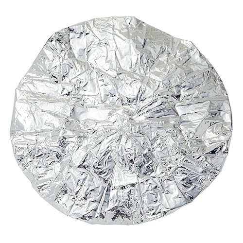 Miniatura 3 de Paquete de 12 gorras de ducha desechables con calefacción de aluminio para tratamiento profundo del cabello acondicionador dorado y plateado