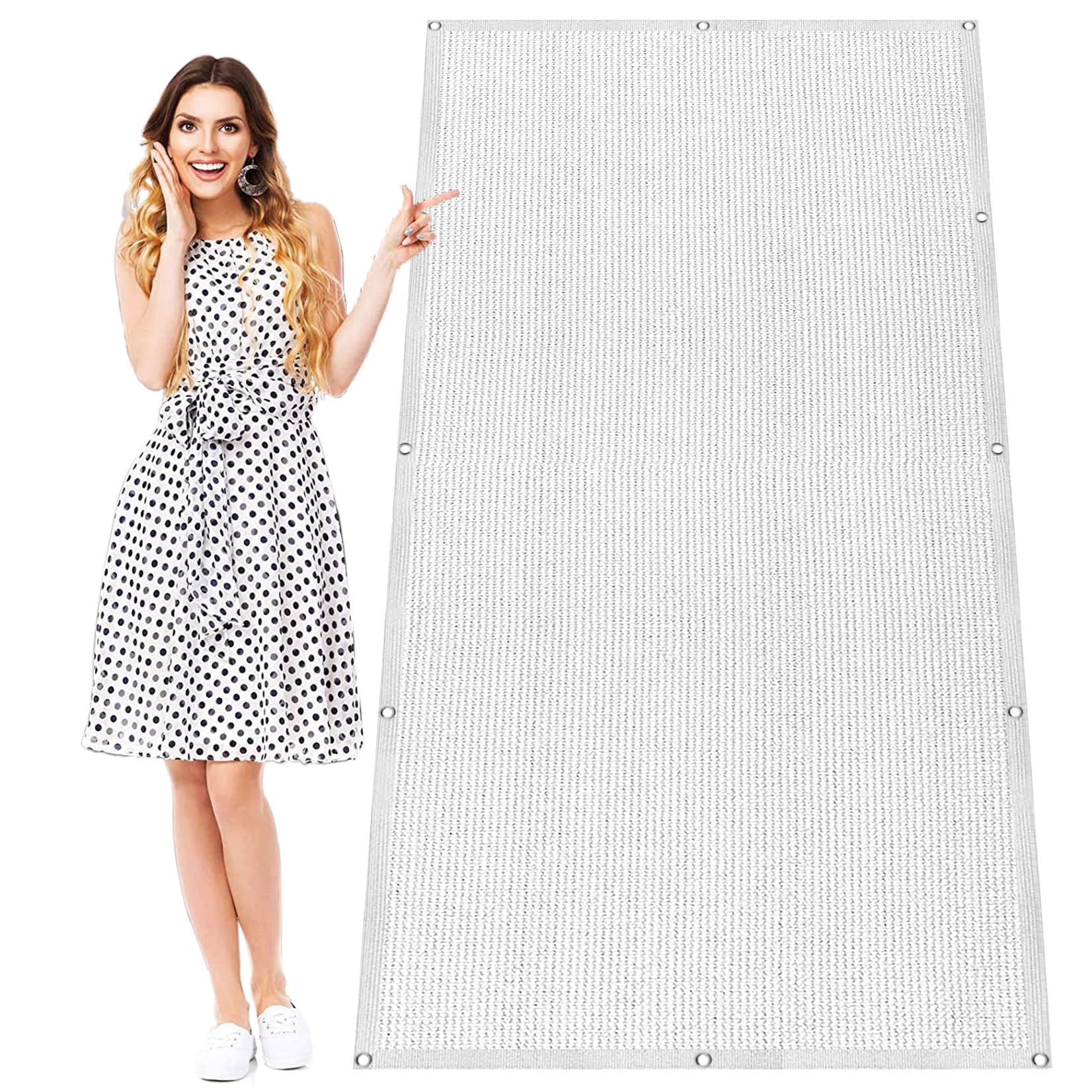 Voile d'ombrage rectangle terrasse protection UV bâche ombrage blanche