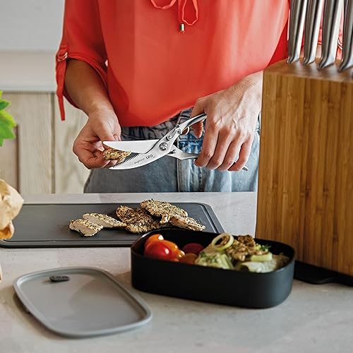 Miniatura 3 de BergHOFF Legacy Tijeras de acero inoxidable para aves de corral de 9 pulgadas, hoja afilada, mango hueco de agarre seguro, para cortar aves de