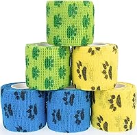Vista 12 de Vendaje autoadhesivo cohesivo de animales, cinta autoadhesiva de primeros auxilios para perros, gatos, caballos, pájaros y muñeca para curación de 2