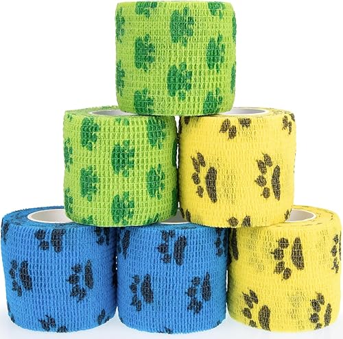 Miniatura 12 de Vendaje autoadhesivo cohesivo de animales, cinta autoadhesiva de primeros auxilios para perros, gatos, caballos, pájaros y muñeca para curación de 2