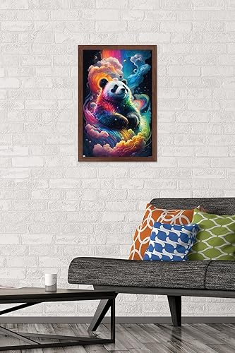 Miniatura 22 de Trends International Wumples - Póster de pared de panda neón cósmico, 22.37 x 34.00 pulgadas, versión premium sin marco
