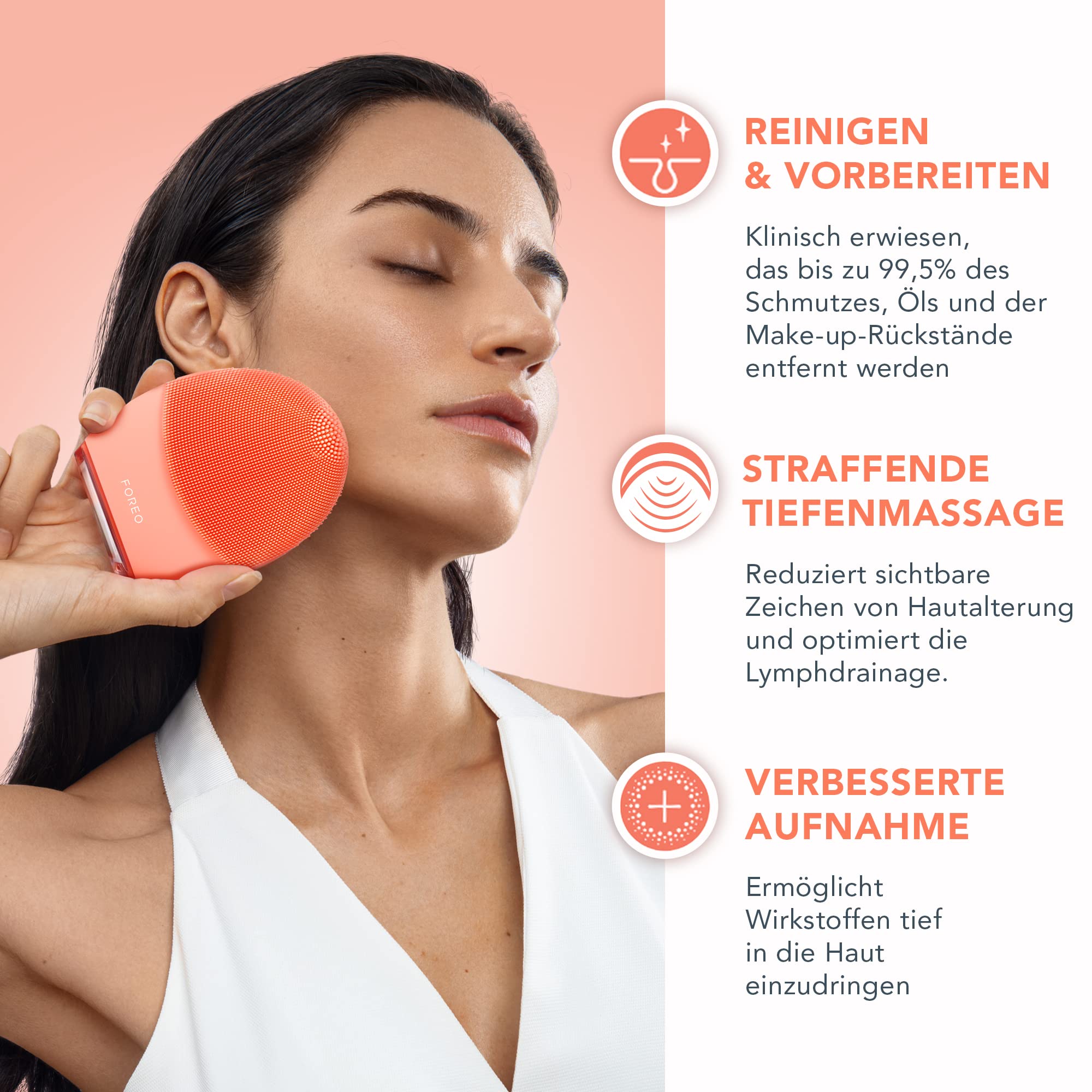 FOREO LUNA 4 Gesichtsreinigungsbürste + Micro-Foam Cleanser 2.0 100 ml Set | Gesichtsreinigungsbürste, Silikonbürste, Gesichtsreiniger, Reinigungsschaum, Empfindliche Haut, Sanftes Peeling