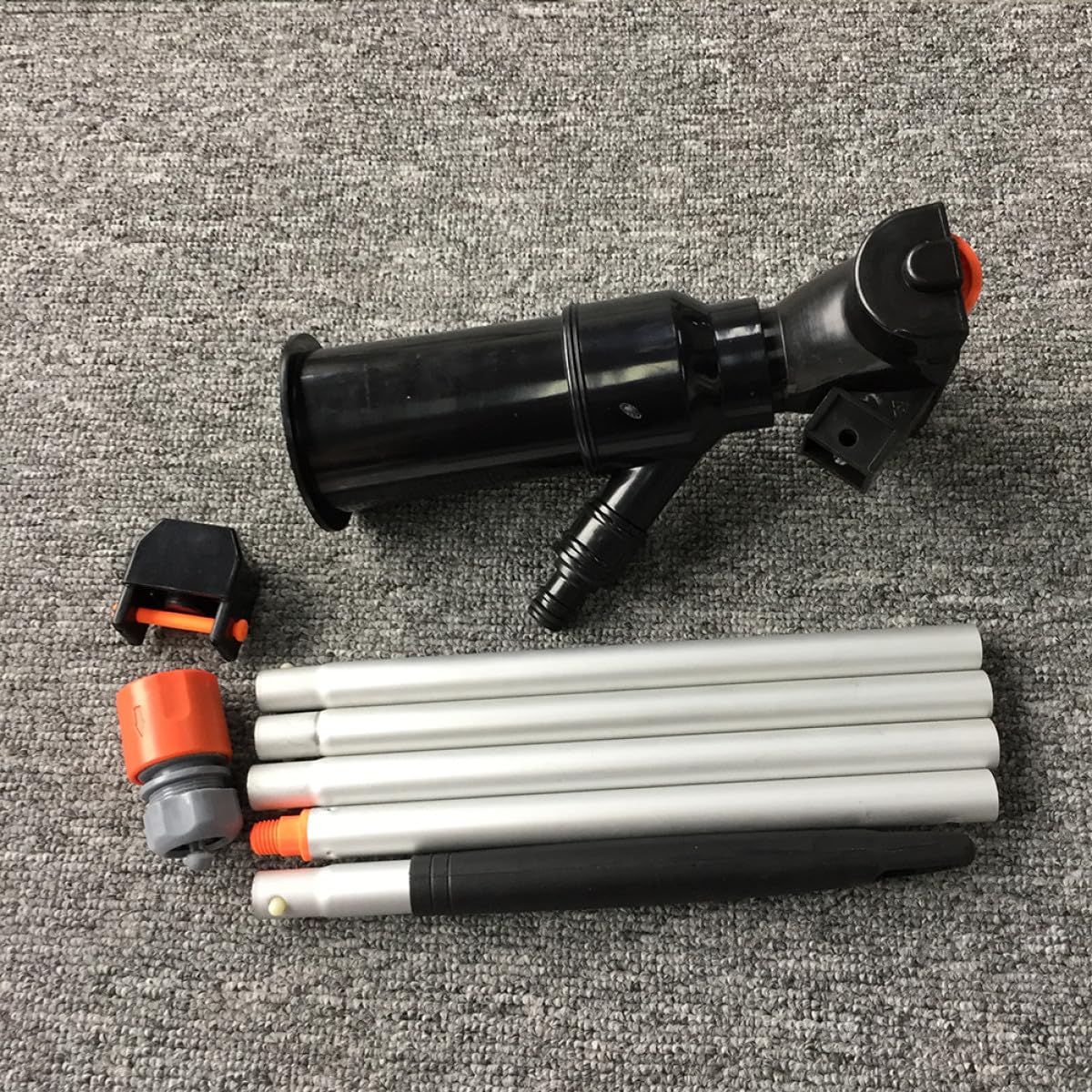 Pulitore per Piscina a Iniezione, Dispositivo Portatile per Pulizia | Kit, Plastico e Metallo, Arancia, Facile da Assemblare per Uso in Vasca