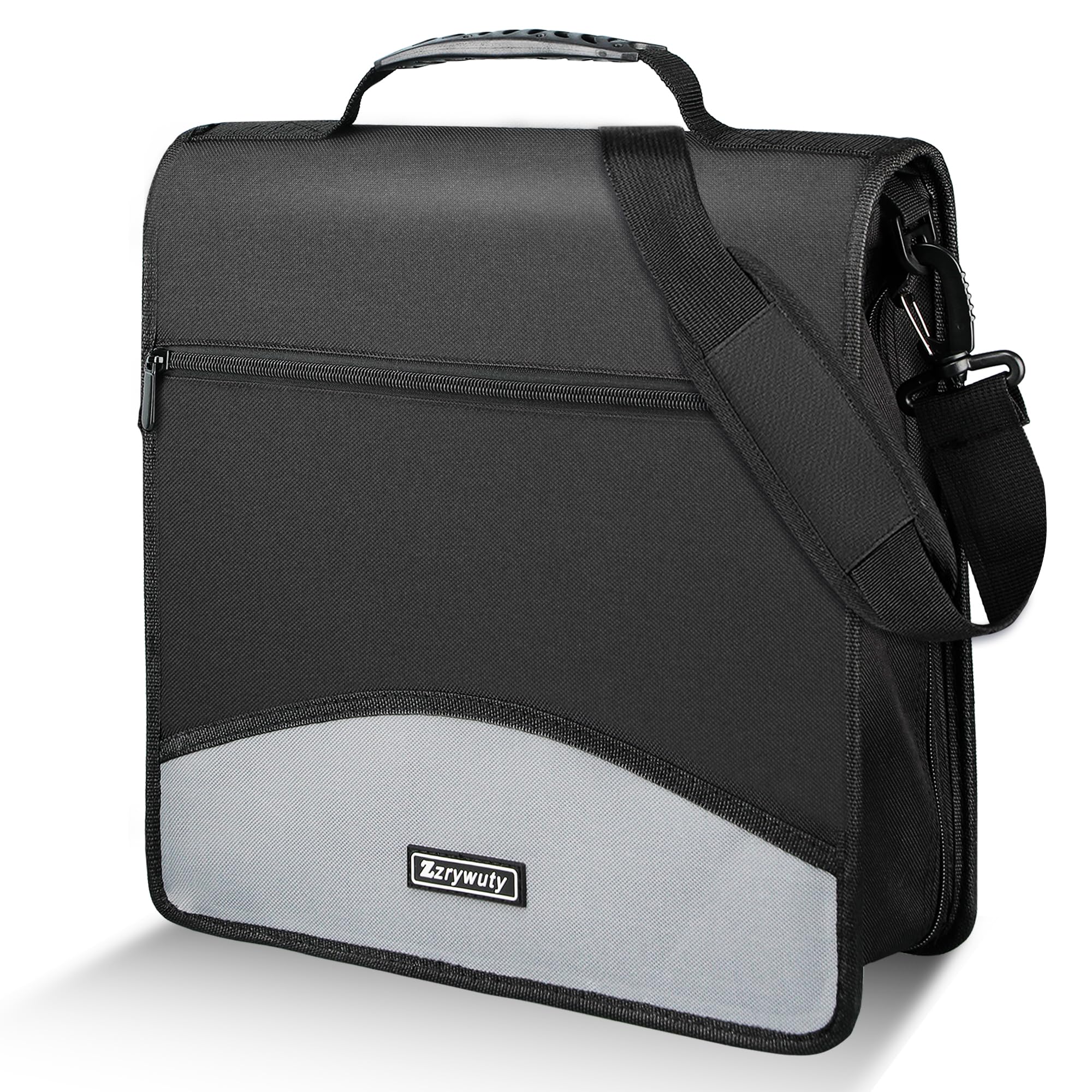 Zzrywuty Zipper Binder, 3 Inch 3-Ring Binder with Zipper, Expanding Folders and Shoulder Straps & Handles, 3" O-Rings with Multiple Pockets for Middle