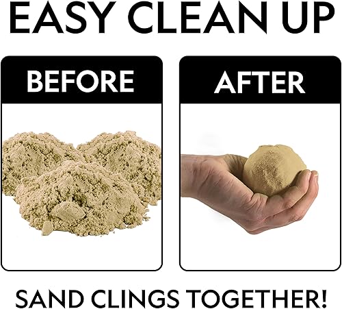 Miniatura 4 de NATIONAL GEOGRAPHIC Play Sand - Kit de arena a granel de 24 libras con 12 moldes de castillo (natural), una actividad sensorial divertida