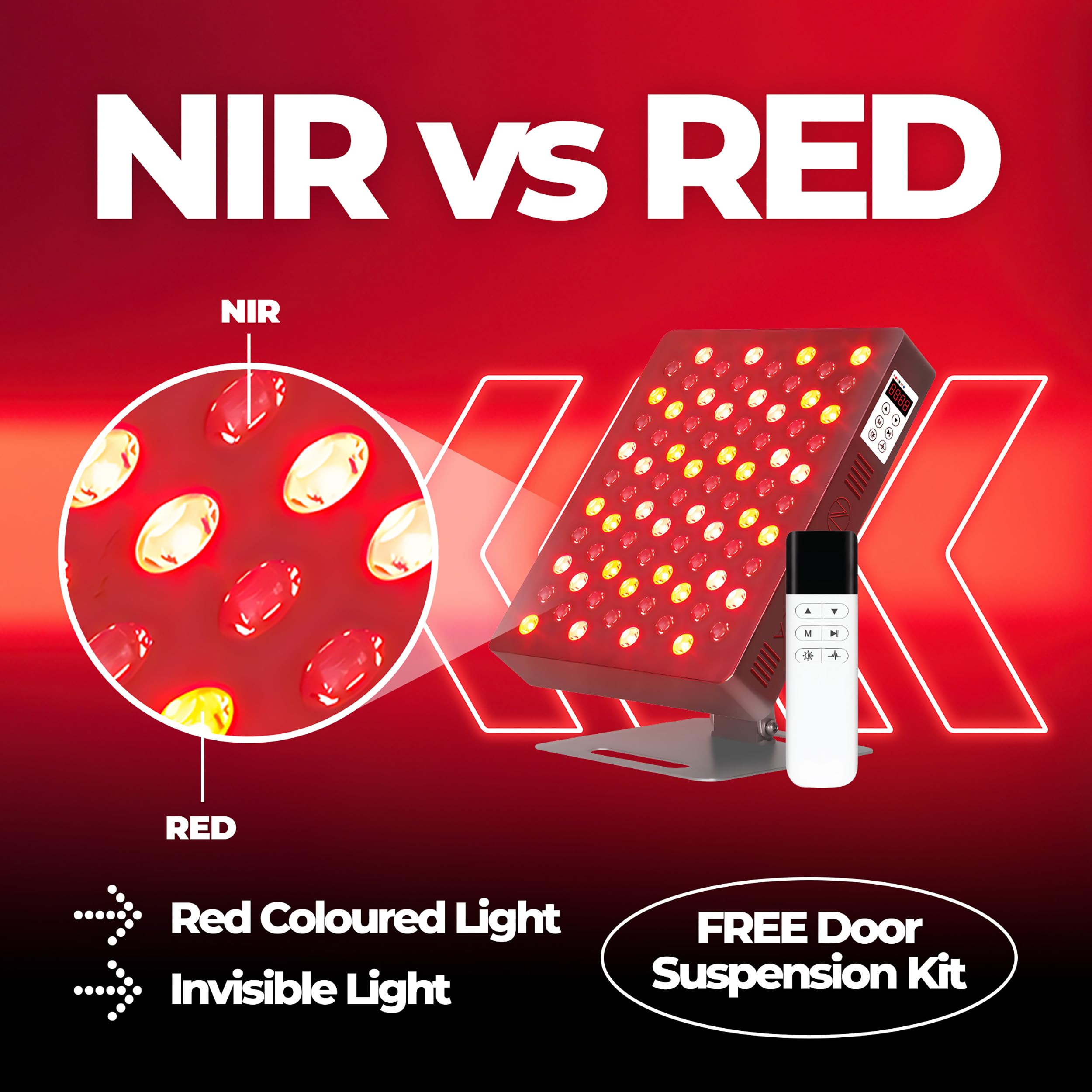 Nebula Dispositivo De Fototerapia 400W En Rojo Platino E Infrarrojo Cercano: Brazo De Escritorio Ajustable, 80 LED De Alta Intensidad Con Doble Pico De Longitud De Onda De 630nm A 850nm