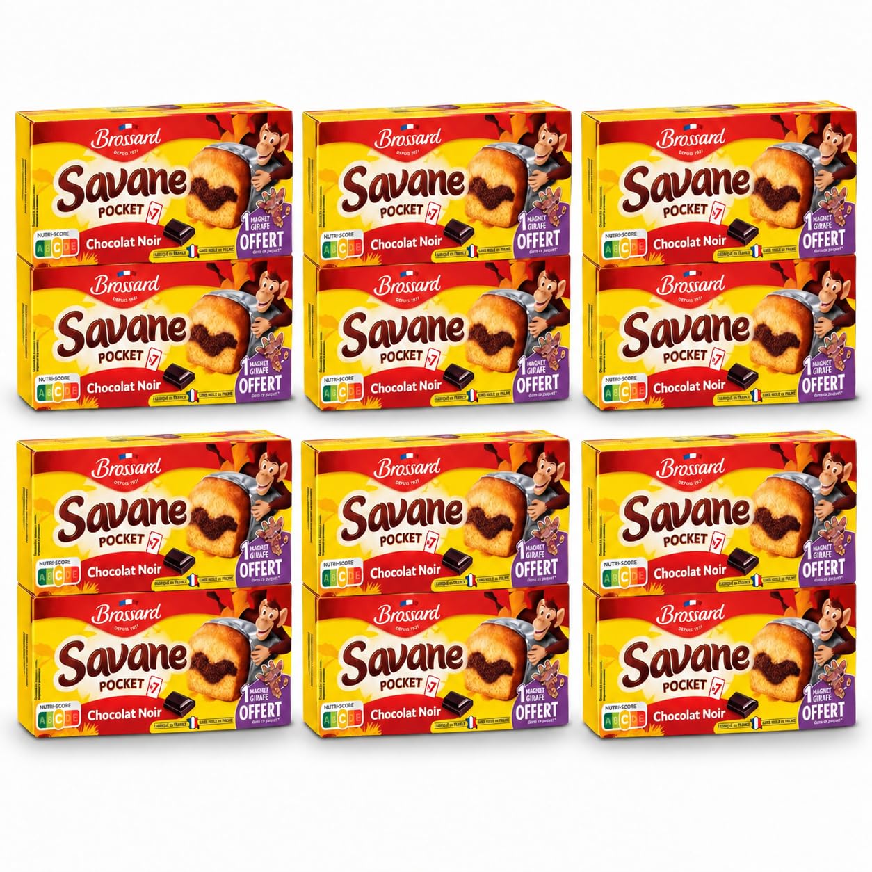 Brossard Savane Pocket Chocolat Noir 6 x (2 x 210 g)