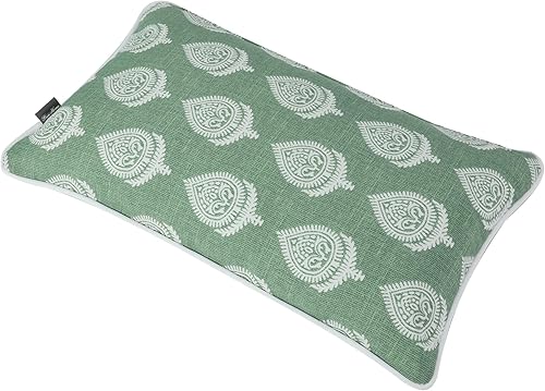 Miniatura 7 de FUNHOME Juego de 2 almohadas lumbares de patio con relleno, 12 x 20 pulgadas, repelente al agua, para exteriores, cojines lumbares decorativos para